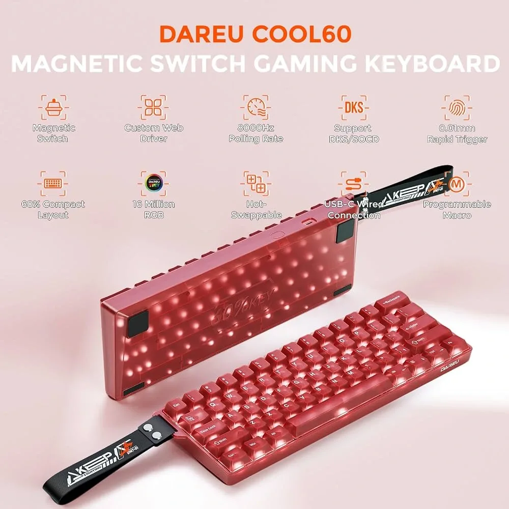 DAREU COOL 60 RED 8KHZ