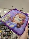 Sac isotherme repas "Princesse Sofia" rose et violet pailleté