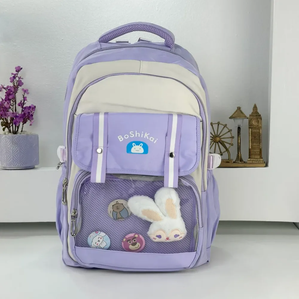Sac à Dos Scolaire pour Enfants Style Kawaii BoShiKai Noir – حقيبة ظهر مدرسية للأطفال أسود