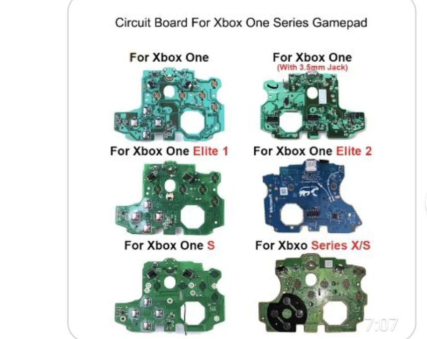 Carte mère manette Xbox one/série s-x/Élite 1