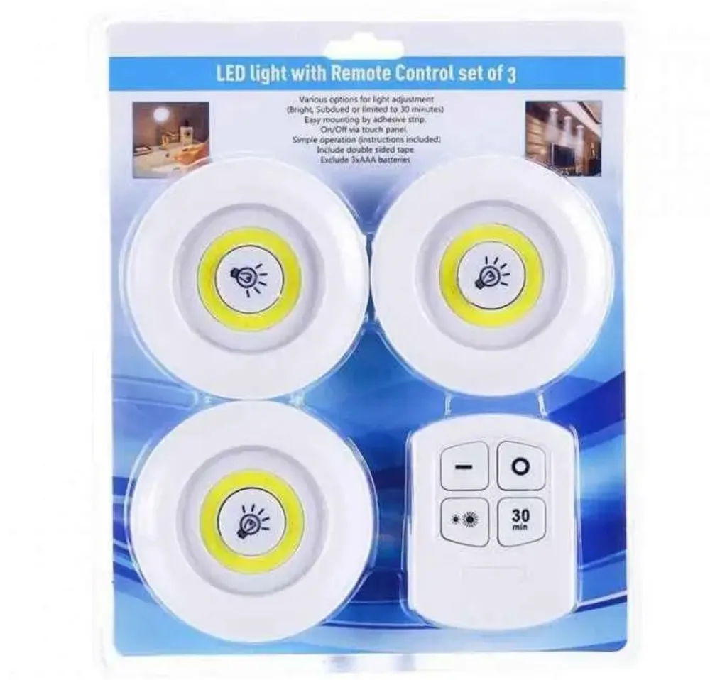 3 lampes avec télécommande
