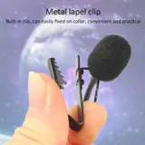 Microphone cravate professionnel USB-C de 2 m à condensateur sphérique - ميكروفون جودة صوت احترافية كابل بطول 2 متر