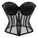 Bustier Corset Transparent à Baleines