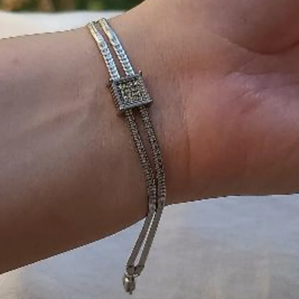 Bracelet argenté triple chaîne