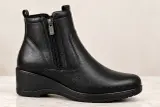 ECCO – Bottines Femme en Cuir Noir à Semelle Compensée