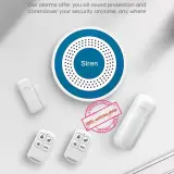 Kit d'alarme Wi-Fi, Tuya Smart, sans fil 433MHz, Sirène et Capteurs.