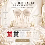 Bustier Corset Transparent à Baleines