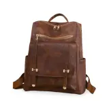 Sac à dos rétro en cuir synthétique pour femme - حقيبة ظهر نسائية من الجلد