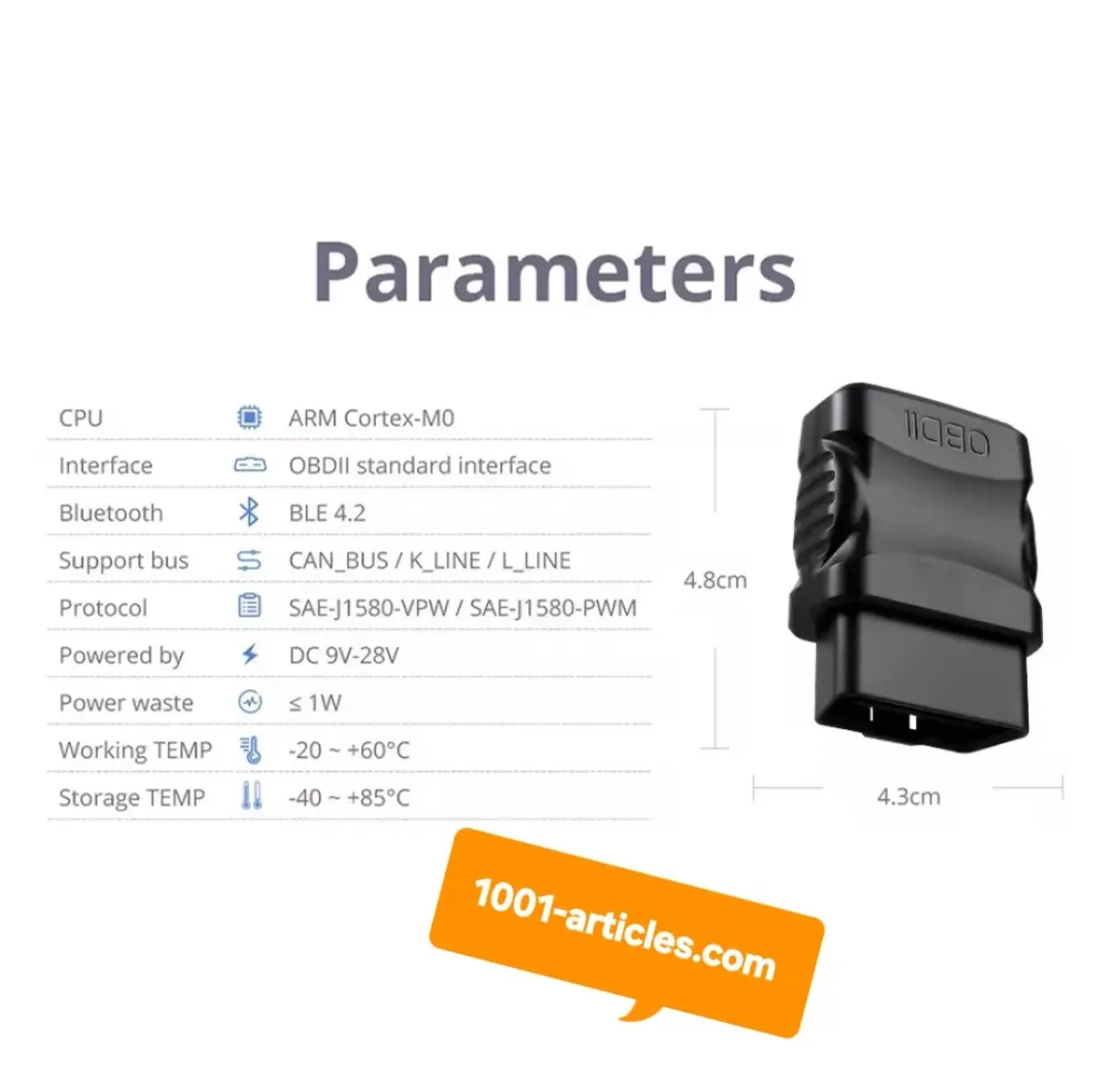 Scanner Voiture OBD2 - ELM327V2.1 - Lecteur de Code et Diagnostique - Bluetooth 4.2.