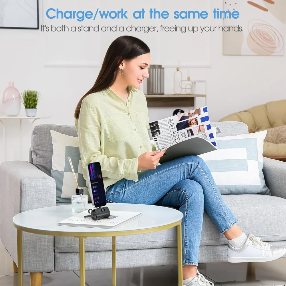 Mini Power Bank Portable Anker 10W 5000mAh avec Connecteur Direct - باور بانك مصغر ومحمول