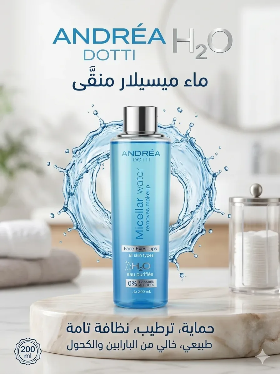 ماء ميسيلار منظف ومزيل للمكياج ازرق