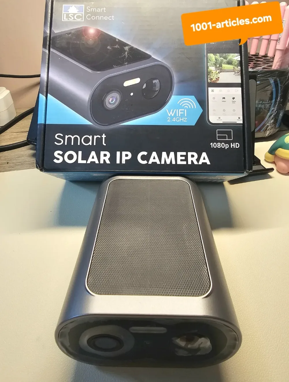 LSC SMART CONNECT, Caméra Solaire IP Externe, Batterie, WiFi, HD 1080p, Tuya compatible.