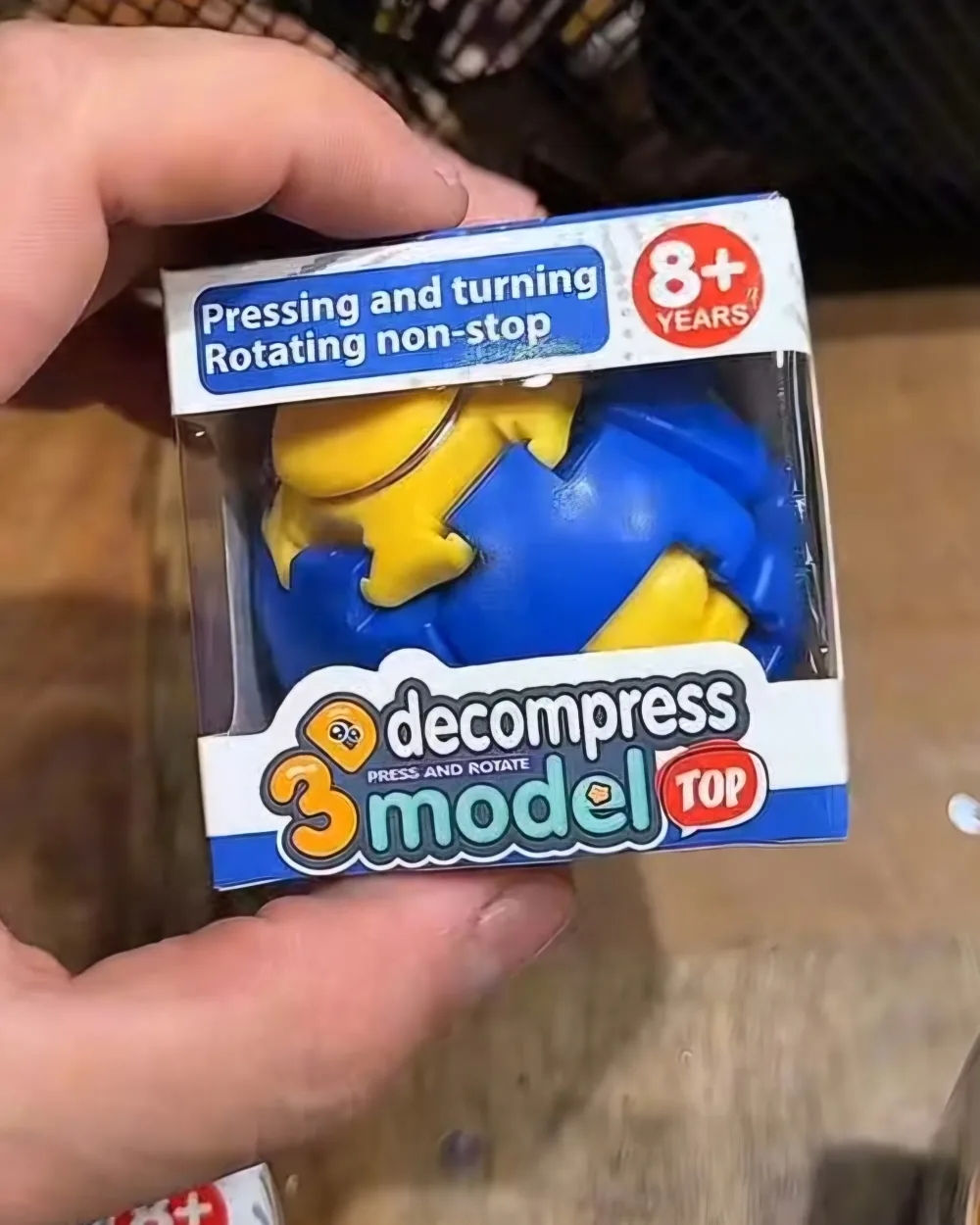 Balle Anti-Stress 3D Décompression – Press & Rotate