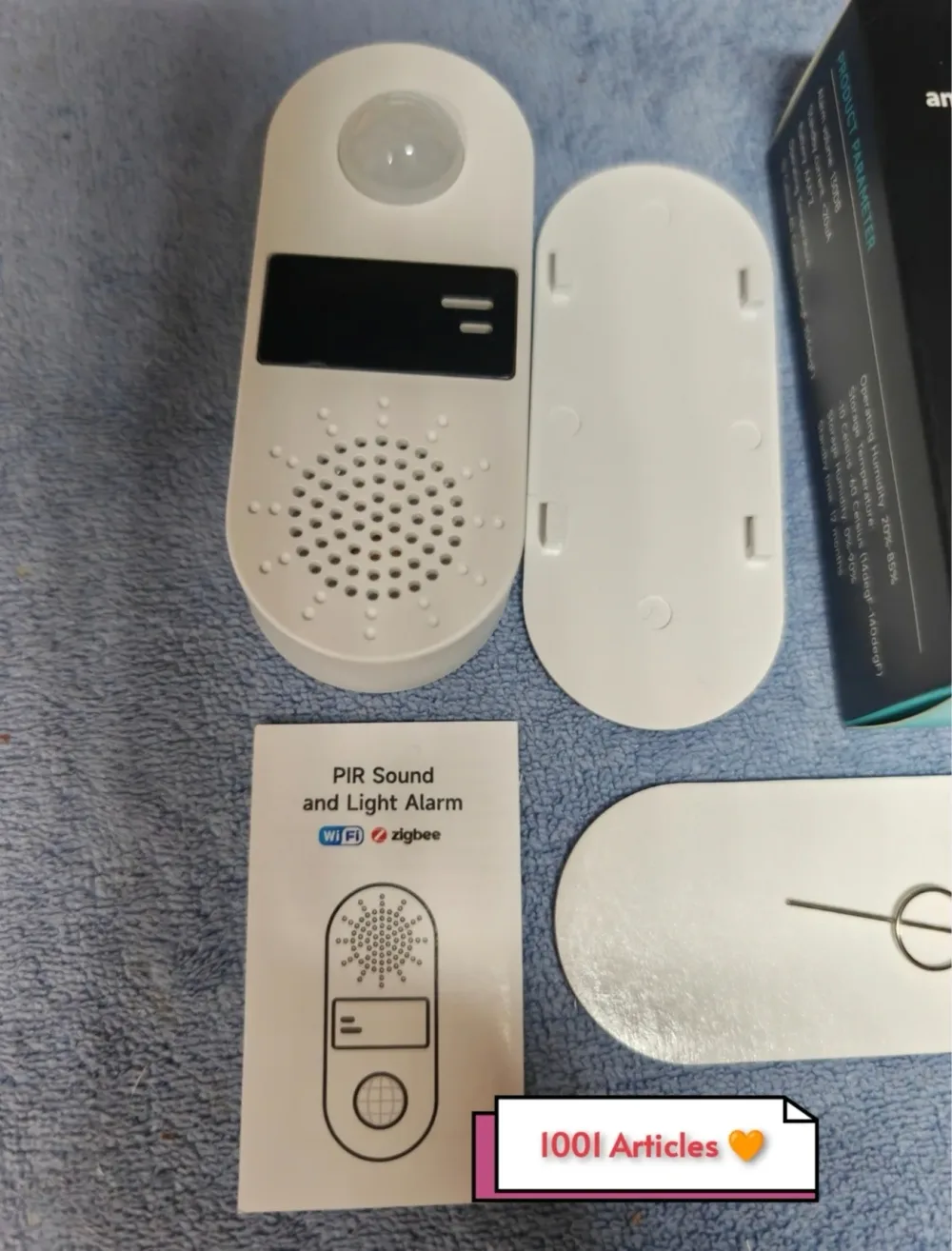 Alarme intelligente Sonor et Lumineuse + Capteur de Lumière et présence PIR, Tuya Smart WiFi