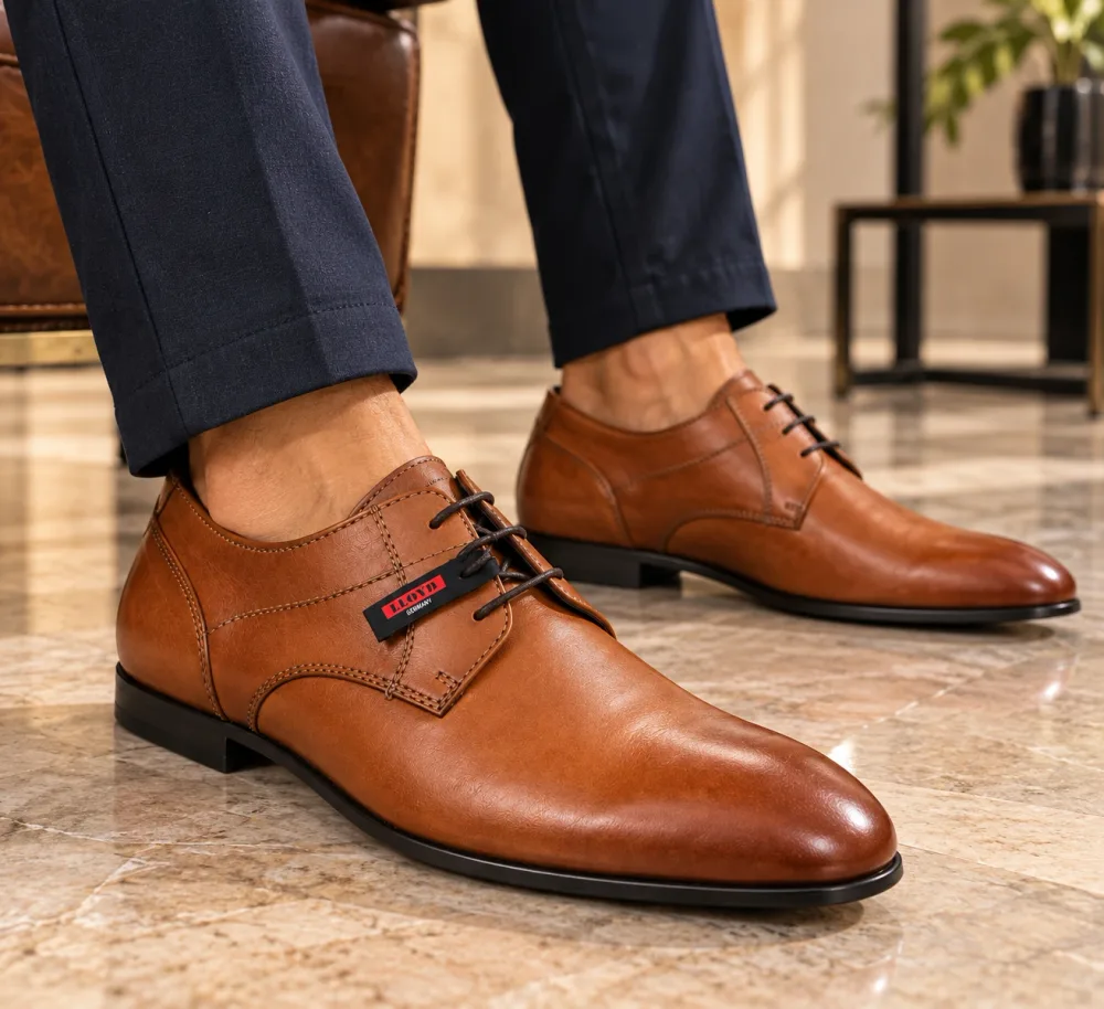 Chaussures Homme Lloyd Daniel en Cuir Véritable Marron – Lacets