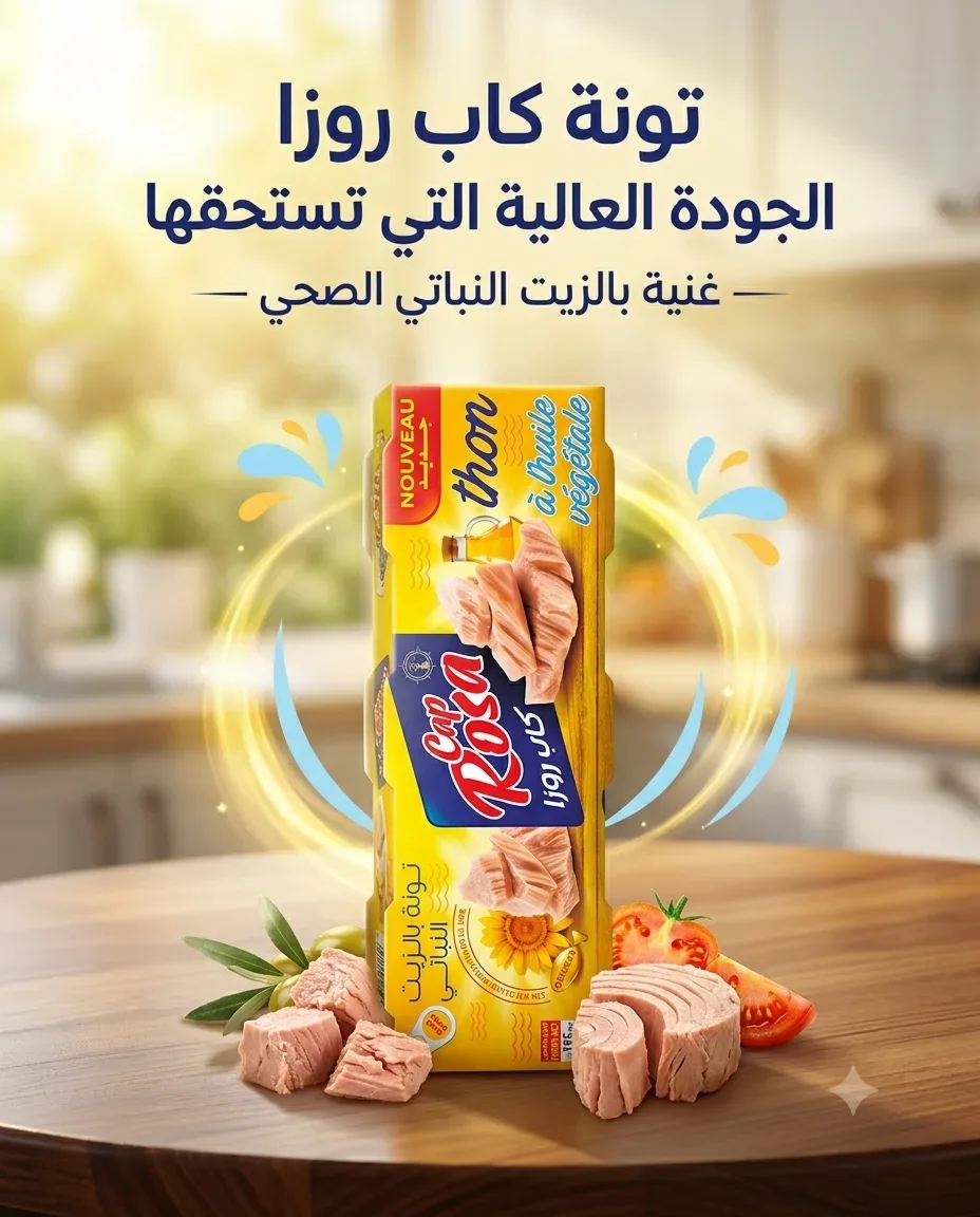 Cap rosa تونة بالزيت النباتي *3