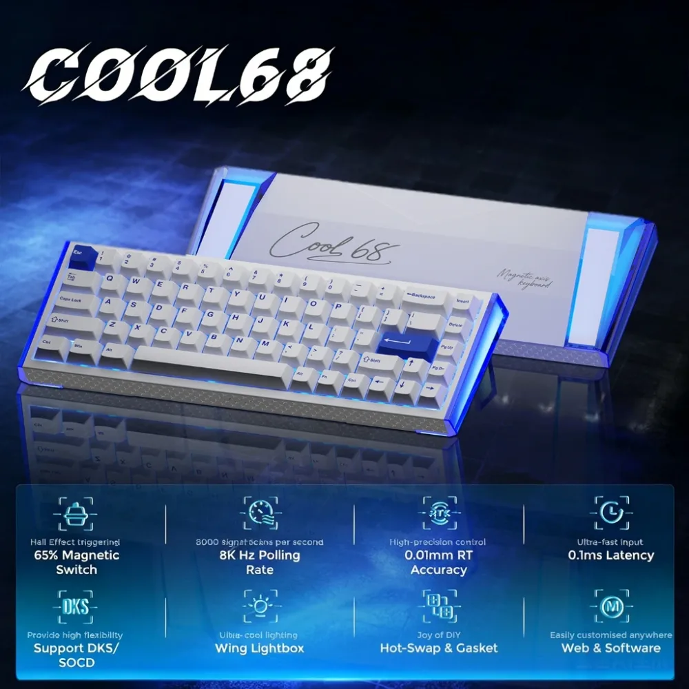 DAREU COOL 68 SEA AZURE 8KHZ RGB