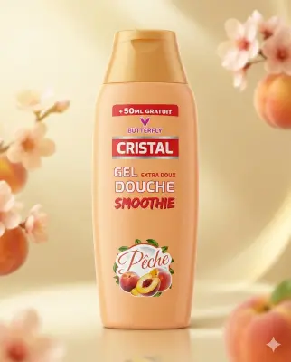 Cristal جال دوش بعطر الخوخ 300ml