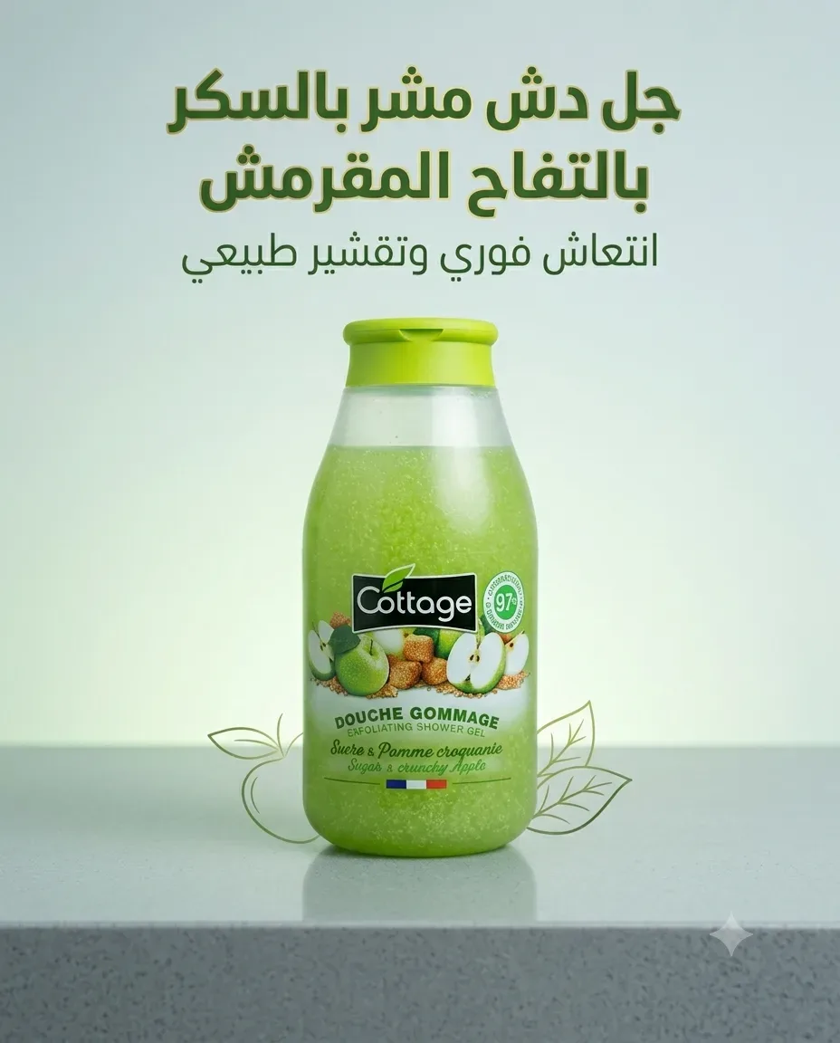 Cottage جال دوش بعطر التفاح والسكر 250ml
