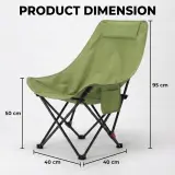 Chaise de Camping Pliante avec Dossier Réglable - كرسي تخييم بظهر عالي مريح قابل لتمديد