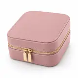💍 Écrin à Bijoux Compact – Simili Cuir Matelassé