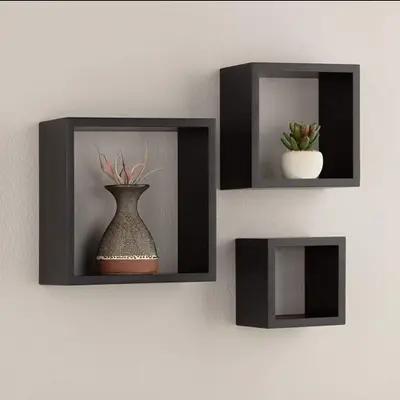 3 Étagères Murale en Bois -  رف جداري