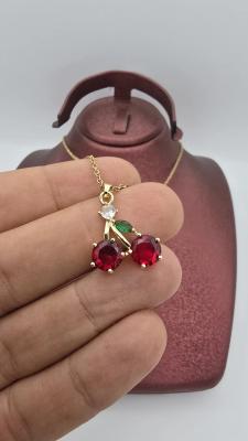 - Chaîne cerise 🍒 acier inoxydable couleur Rouge