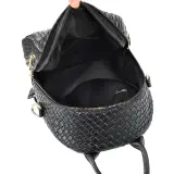 Sac à Dos Femme en Cuir Tressé Élégant avec Ceinture D'Épaule Convertible - حقيبة ظهر جلدية للنساء بتصميم فاخر
