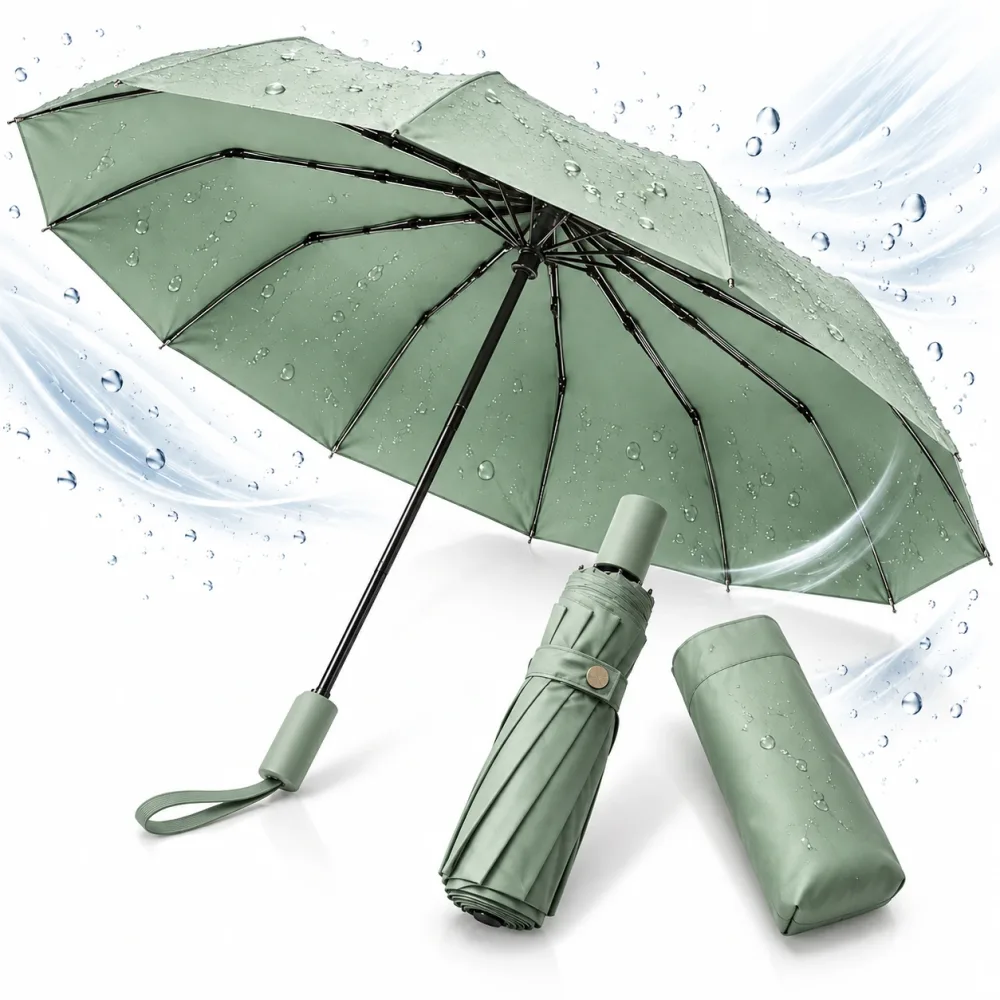 Parapluie Automatique Coupe-Vent avec Protection UV - مظلة أوتوماتيكية مقاومة للرياح وأشعة الشمس