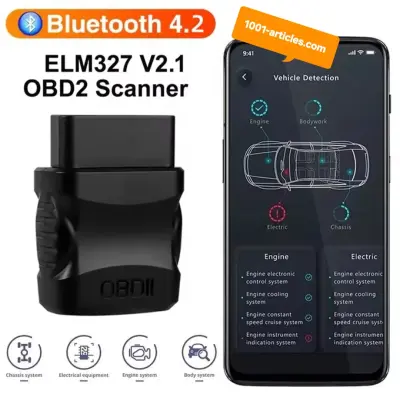 Scanner Voiture OBD2 - ELM327V2.1 - Lecteur de Code et Diagnostique - Bluetooth 4.2.