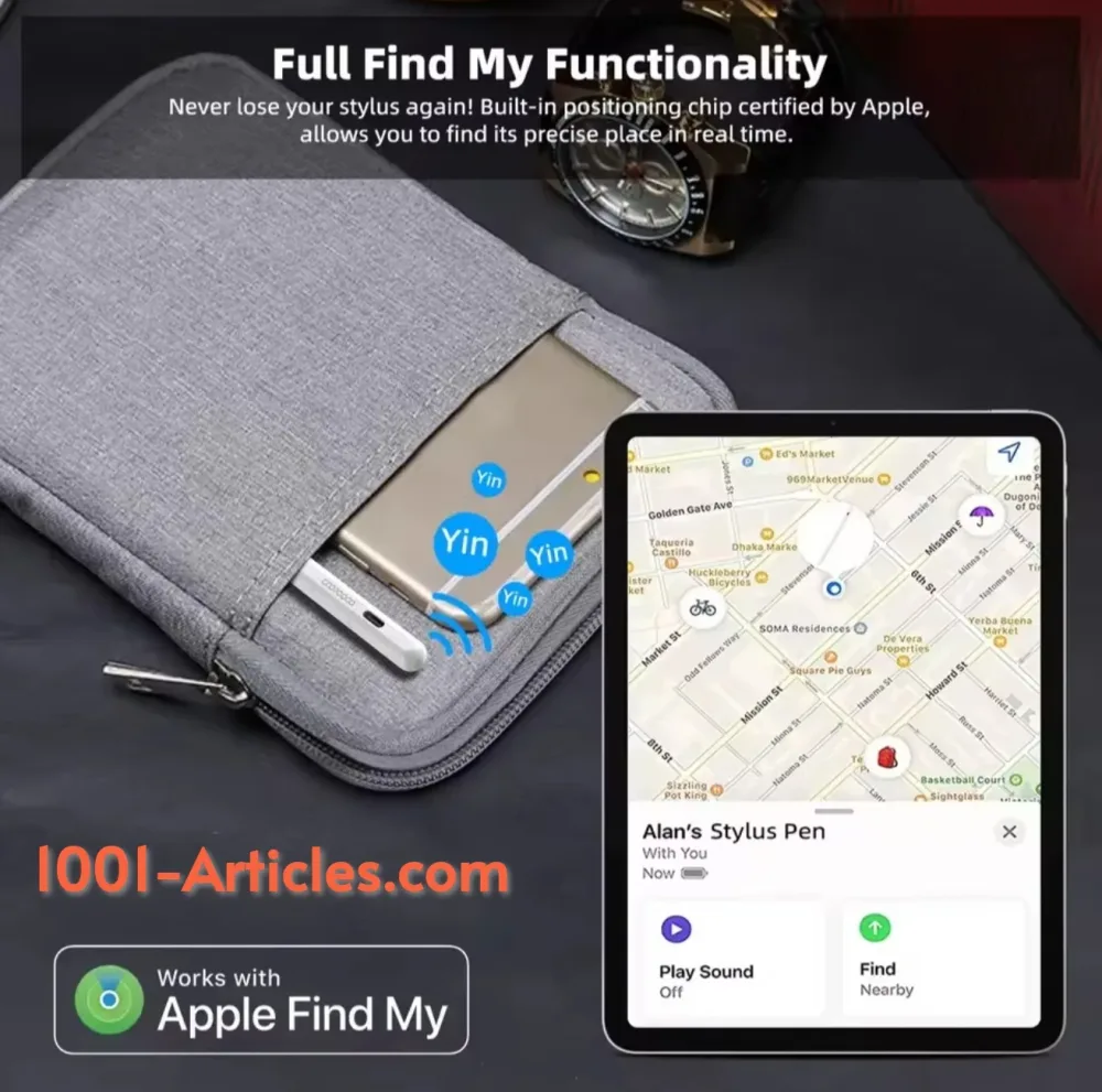 GOOJODOQ GD 14 Stylet Tactile Ipad - Bluetooth - Apple Pencil 2 - Ipad Find My