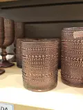 COLLECTION DELI GLASS - VERRES TEXTURÉS MARRON BRONZE