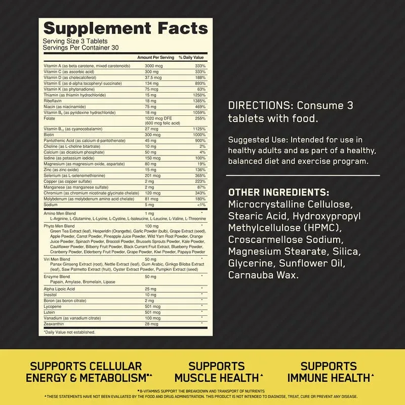 OPTI-MEN MULTI VITAMINES