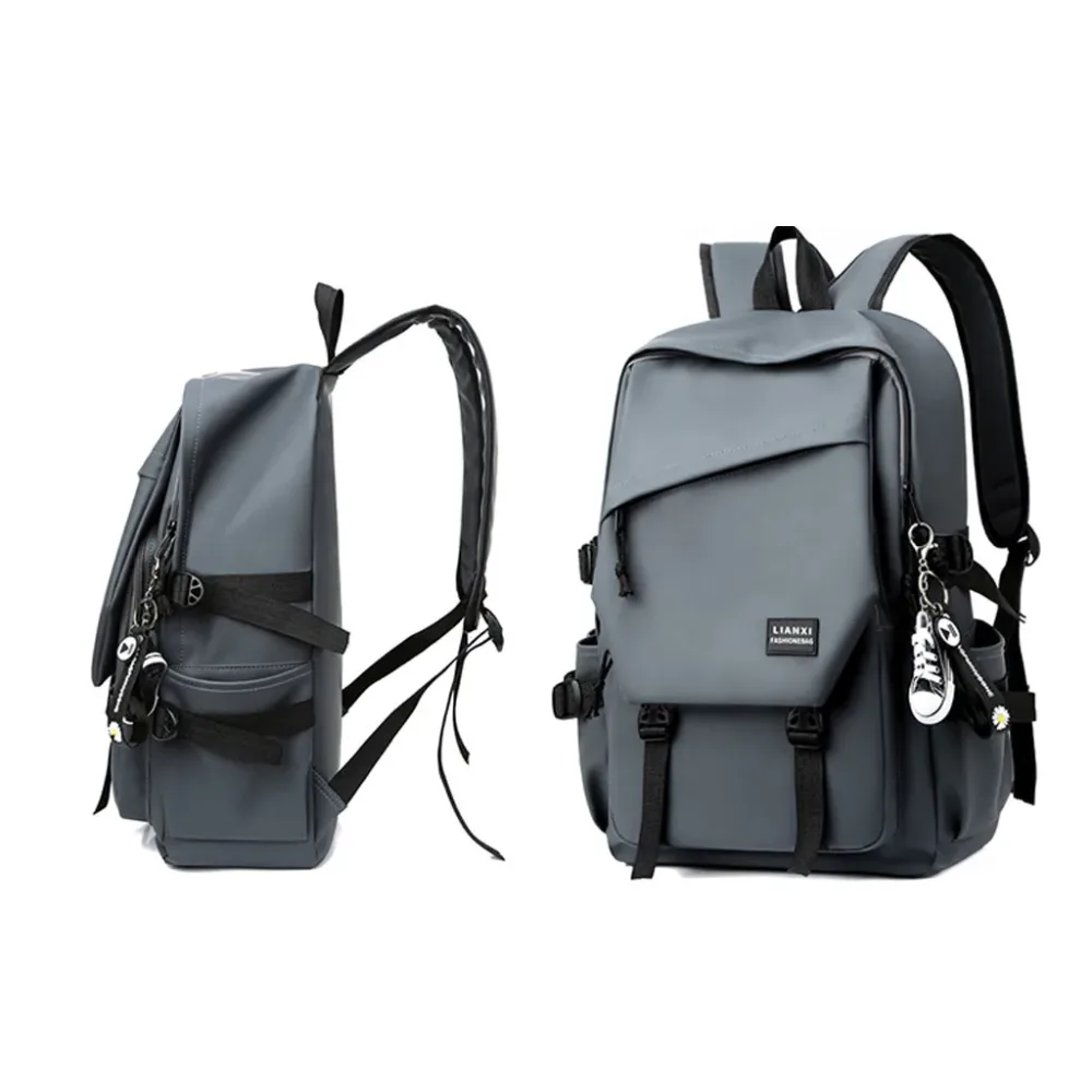 Sac à dos Tendance Pour Hommes en tissu Imperméable léger et respirant grande capacité SACHM08GR - حقيبة ظهر لحفظ الكمبيوتر المحمول والأعمال بتصميم عصري ومريح