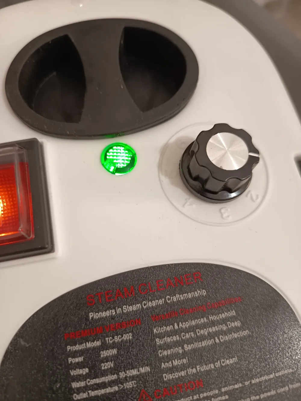 Nettoyeur vapeur 2500W avec 5 tête de Brosse