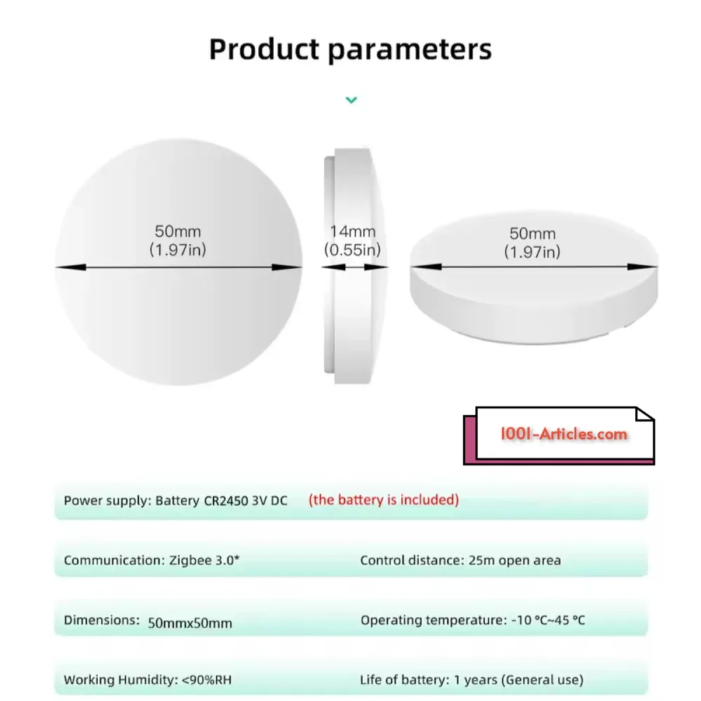 Bouton poussoir de scènes intelligentes Tuya Smart - Zigbee