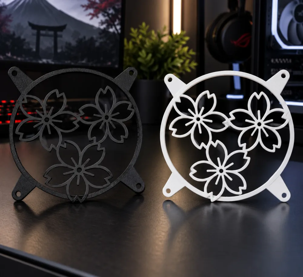 🌸 Sakura Bloom — Fan Cover 120mm