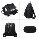 Sac à dos oxford Antivol étanche Pour Femme – Noir