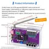KIT électronique RADIO FM, à monter soi-même - 87-108 MHz, réglable, affichage numérique.