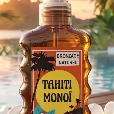 زيت "TAHITI MONOÏ" المخصص للتسمير الطبيعي (Bronzage Naturel)