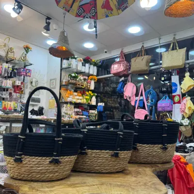 Panier raphia, trois pièces