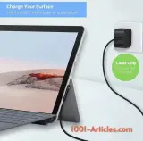 Adaptateur et Cable d'alimentation Type C 15V - 3A pour Microsoft Surface