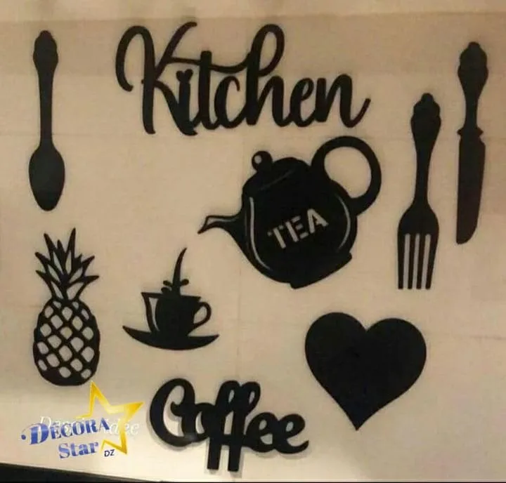 Kitchen Coffee Wall Decor Set CNC File