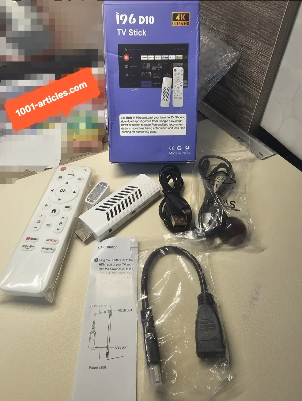 Smart StickTv Android 14, 4K - i96 D10, Google Tv, UltraHD .
