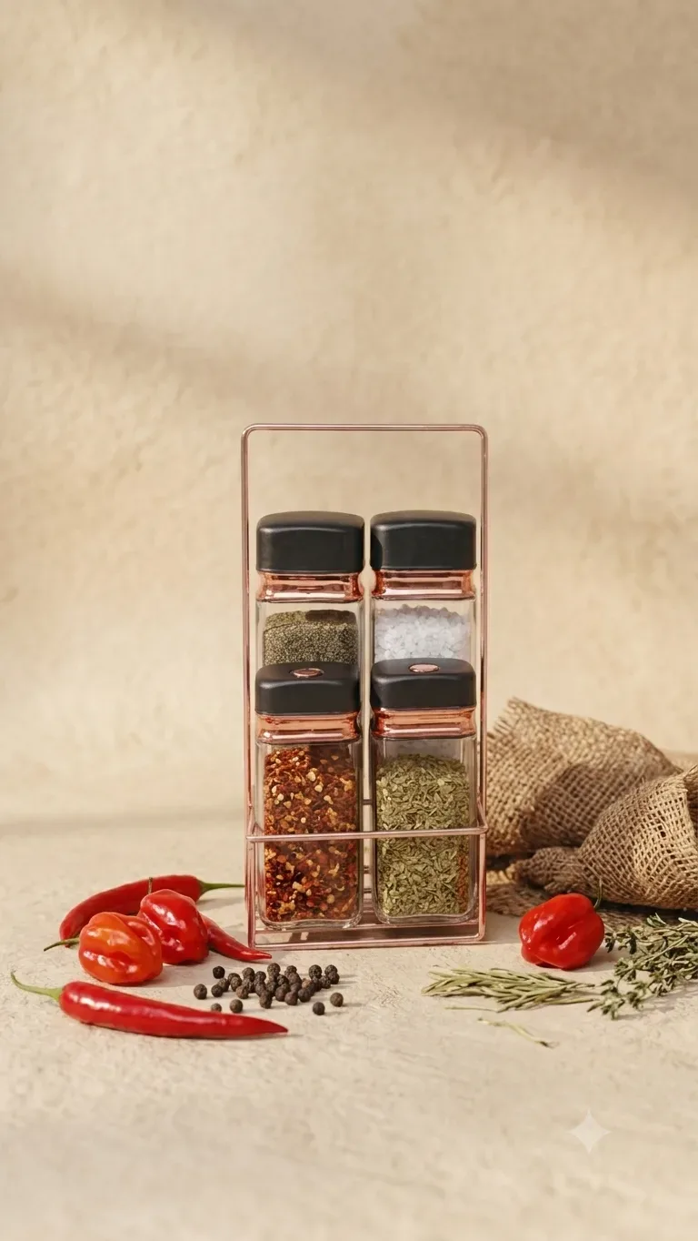 4PCS GLASS SEASONING SET