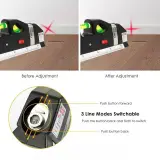 Niveau Laser 4en1 Fixit Level pro 3 Outil de musure Polyvalent Ruban De 8 Pieds