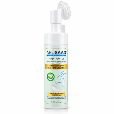 ABUSAAD Mousse Nettoyante Visage au Lait de Chèvre 180ML