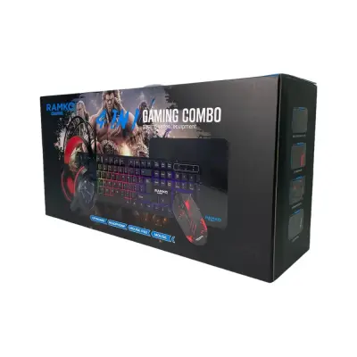 باك معدات gamer 4 in 1 كيبورد ماوس سماعات...الخ