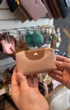 Mini porte-monnaie bicolore en cuir