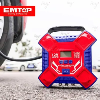 Compresseur d’Air 12V 11Bar Emtop EAAC4501 ضاغط هواء 12 فولت 11 بار Emtop EAAC4501